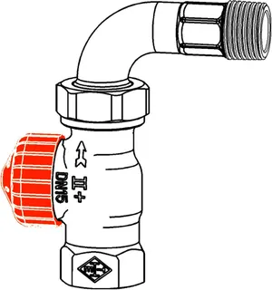Heimeier Thermostat-Ventilunterteil Eclipse,Dg m.Bogenverschr.,DN15 – Bild 4