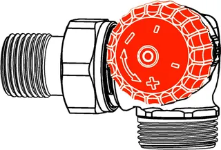 Heimeier Thermostat-Ventilunterteil Eclipse,Winkeleck/rechts,AG 3/4" – Bild 4