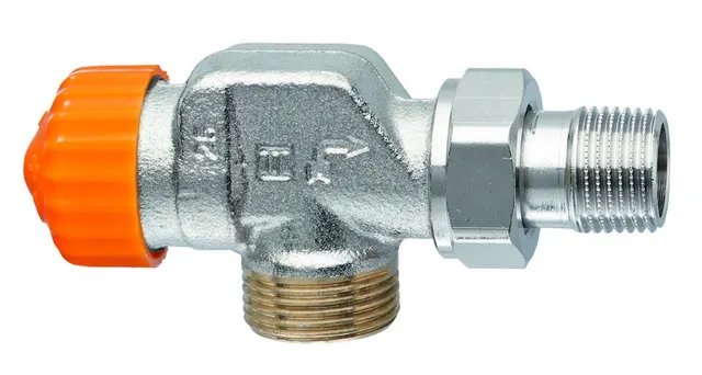Heimeier Thermostat-Ventilunterteil Eclipse,Axialform,DN15,AG 3/4"