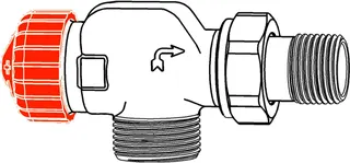 Heimeier Thermostat-Ventilunterteil Eclipse,Axialform,DN15,AG 3/4" – Bild 3