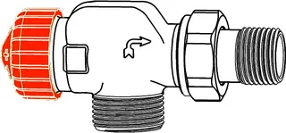 Heimeier Thermostat-Ventilunterteil Eclipse,Axialform,DN15,AG 3/4" – Bild 4