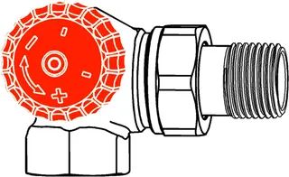 Heimeier Thermostat-Ventilunterteil Eclipse,Winkeleck/links,DN10 – Bild 3