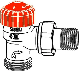Heimeier Thermostat-Ventilunterteil Eclipse,Eckform,DN15,AG 3/4",3935-02.000 – Bild 3