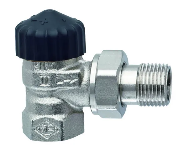 Heimeier Thermostatv.Unterteil f.Schwer- kraft, vernickelt 11/4" Eck 2201-05.000