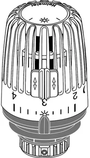 Heimeier Thermostatkopf K diebstahl- sicher durch 2Schrauben 6040-00.500 weiß – Bild 3