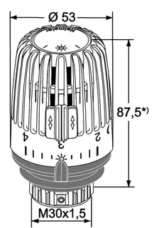 Heimeier Thermostatkopf K diebstahl- sicher durch 2Schrauben 6040-00.500 weiß – Bild 4
