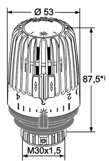 Heimeier Thermostatkopf K diebstahl- sicher durch 2Schrauben 6040-00.500 weiß – Bild 5