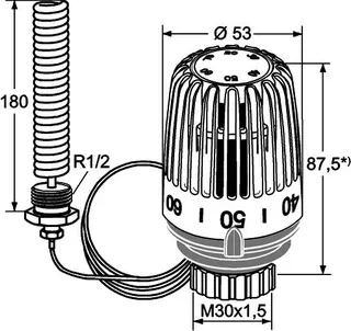 Heimeier Thermostatkopf K mit Wendel- Tauchfühler, 2m, Nr. 6672-00.500 – Bild 5
