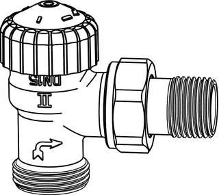 Heimeier Thermostat-Ventilunterteil V-exact II DN 15 eck(1/2"),mit AG 3/4" – Bild 3