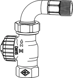 Heimeier Thermostat-Ventilunterteil dg V-exact II DN 15(1/2"),m. Bogenverschr. – Bild 2
