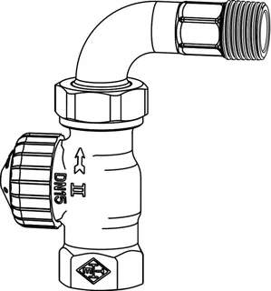 Heimeier Thermostat-Ventilunterteil dg V-exact II DN 15(1/2"),m. Bogenverschr. – Bild 3