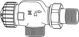 Heimeier Thermostat-Ventilunterteil V-exact II DN 15 (1/2"),axial m. AG – Bild 2