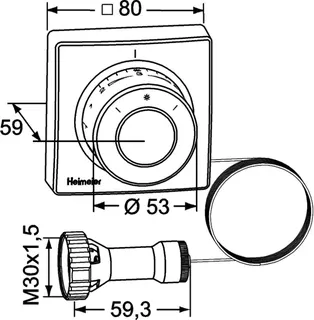 Heimeier Ferneinstellelem. F 10,00 m 2810-00.500 – Bild 4