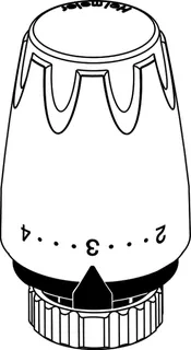 Heimeier Thermostatkopf DX mit eingeb. Fühler schwarz, 6700-00.507 – Bild 2