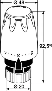 Heimeier Thermostatkopf DX für Danfoss RA, Nr. 9724-24.500 – Bild 4