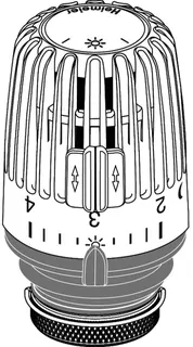Heimeier Thermostatkopf K, 7020-00.500 weiß, Behördenausführung, m.Nullstellung – Bild 3