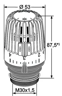 Heimeier Thermostatkopf K, 7020-00.500 weiß, Behördenausführung, m.Nullstellung – Bild 5