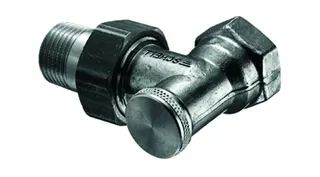 SCHELL Heizkörperverschr., Eckform absperrbar, 10bar, 3/8",mattnickel