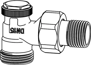 Heimeier Regutec Verschraubung 1/2" Eck mit AG 3/4", 0365-02.000 – Bild 2