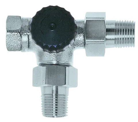 Heimeier Thermostat-Dreiwegeventil DN 15 (1/2") links, Nr. 4151-02.000