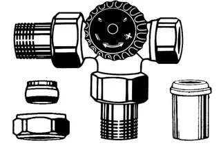 Heimeier Thermostat-Dreiwegeventil DN 15 (1/2") links, Nr. 4151-02.000 – Bild 2