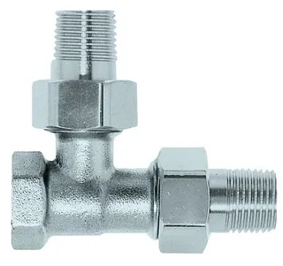 Heimeier Bypass T-Stück DN 15 (1/2") messing vernickelt, Nr. 4154-02.000