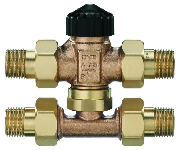Heimeier Dreiwege-Mischventil DN 15 1/2" o.Voreinstellung, m.T-Stück, 4172-02.000