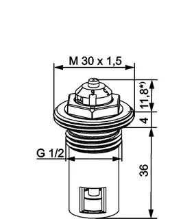 Heimeier Thermostat-Oberteil für Ventil- heizkörper, G 1/2, Nr. 4324-03.301 – Bild 5