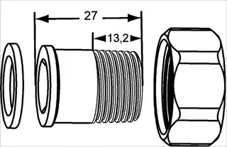 Heimeier Anschlussverschraubung mit Schraubnippel DN 15, Nr. 0601-02.350 – Bild 5