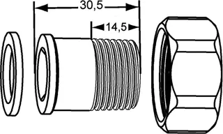 Heimeier Anschlussverschraubung mit Schraubnippel DN 20, Nr. 0601-03.350 – Bild 4