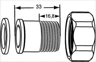 Heimeier Anschlussverschraubung mit Schraubnippel DN 25, Nr. 0601-04.350 – Bild 4
