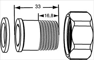 Heimeier Anschlussverschraubung mit Schraubnippel DN 25, Nr. 0601-04.350 – Bild 5