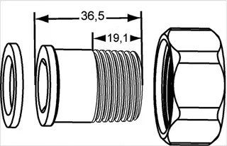 Heimeier Anschlussverschraubung mit Schraubnippel DN 32, Nr. 0601-05.350 – Bild 4