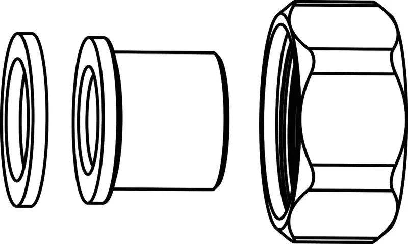 Heimeier Anschlussverschraubung mit Lötnippel DN 15x16mm, Nr. 0601-16.352