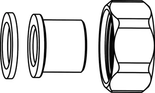 Heimeier Anschlussverschraubung mit Lötnippel DN 15x16mm, Nr. 0601-16.352