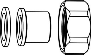 Heimeier Anschlussverschraubung mit Lötnippel DN 20x22mm, Nr. 0601-22.352