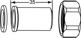 Heimeier Anschlussverschraubung mit Anschweißnippel DN 15, Nr. 0601-02.353 – Bild 4