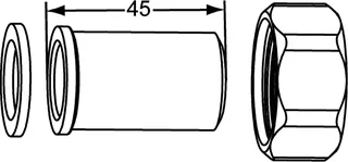 Heimeier Anschlussverschraubung mit Anschweißnippel DN 25, Nr. 0601-04.353 – Bild 4