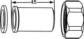 Heimeier Anschlussverschraubung mit Anschweißnippel DN 32, Nr. 0601-05.353 – Bild 4