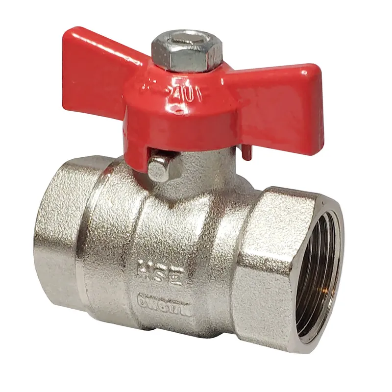Kugelhahn 11/2" Nr.1454 roter Flügelgriff