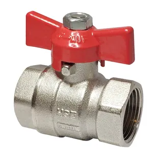 Kugelhahn 3/4" Nr.1454 roter Flügelgriff