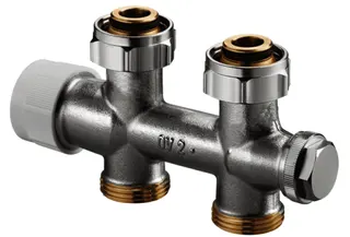 Oventrop Multiblock T Durchgang für Anschluss an Heizkörper mit AG 3/4", Nr. 1184013 – Bild 2
