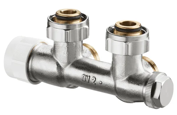 Oventrop Multiblock T Eckform für Anschluss an Heizkörper mit AG 3/4", Nr. 1184014