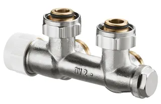 Oventrop Multiblock T Eckform für Anschluss an Heizkörper mit AG 3/4", Nr. 1184014