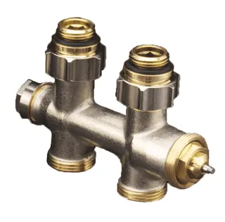 Oventrop Multiblock T Durchgang für Anschluss an Heizkörper mit IG 1/2", Nr. 1184083
