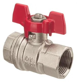 Oventrop Messing-Kugelhahn mit Flügelgriff 1/2", 107 61 04