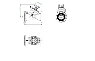 Oventrop Strangreg.Vent.Hydrocontrol VFC DN125,PN16,Flansch/DIN,2Meßvent.,GG25 – Bild 2