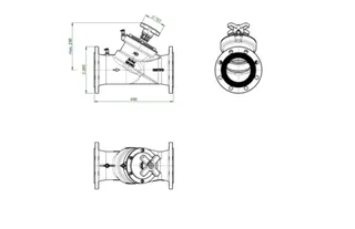 Oventrop Strangreg.Vent.Hydrocontrol VFC DN150,PN16,Flansch/DIN,2Meßvent.,GG25 – Bild 2