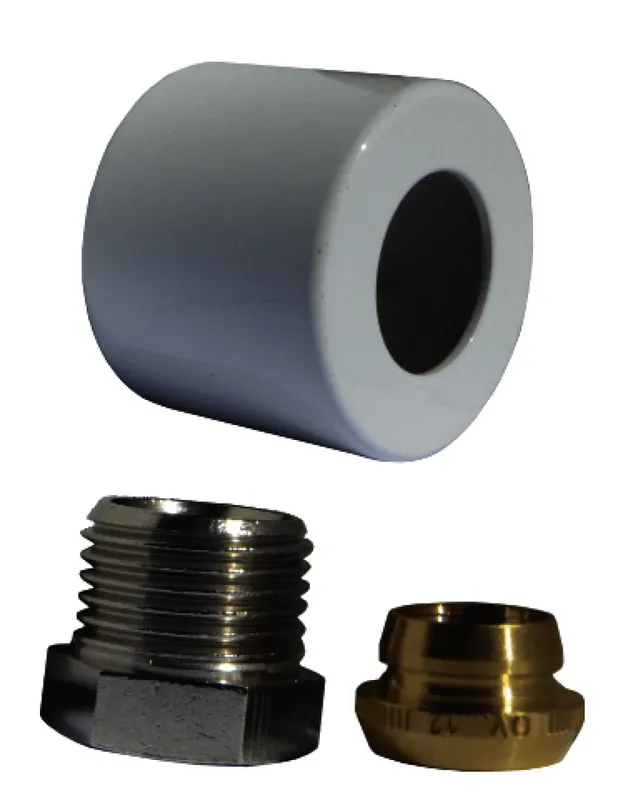 Oventrop Klemmringverschr.-Set 1/2"x15mm weiß, 116 91 93