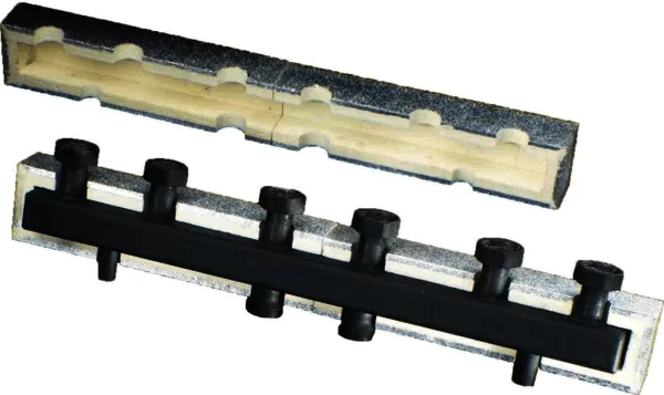 Oventrop Verteilerbalken mit Isolierung f.3 Heizkreise DN 25 aus Stahl, 1351583